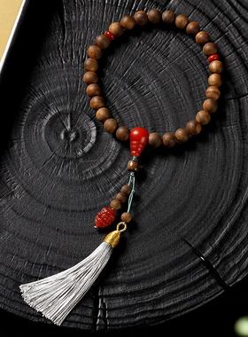 2026莺歌绿奇楠沉香手串文玩佛珠手持男女款复古国风念珠盘玩串