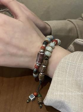 2026新中式复古串珠手链女 ins小众设计清冷感民族风手串学生闺蜜