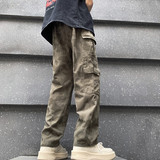 2023春夏4潮美式高街复古迷彩工装裤男女休闲裤611-3K748P60，男装休闲裤，星座1218（原611-3）