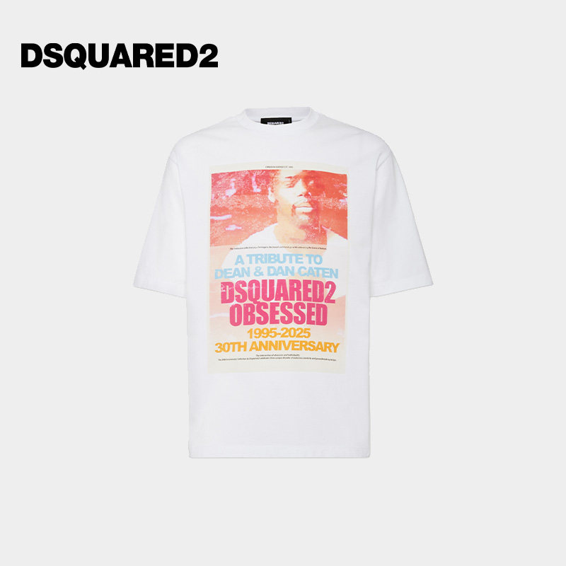 【7折】DSQUARED2/D2次方 男士简约时尚圆领T恤