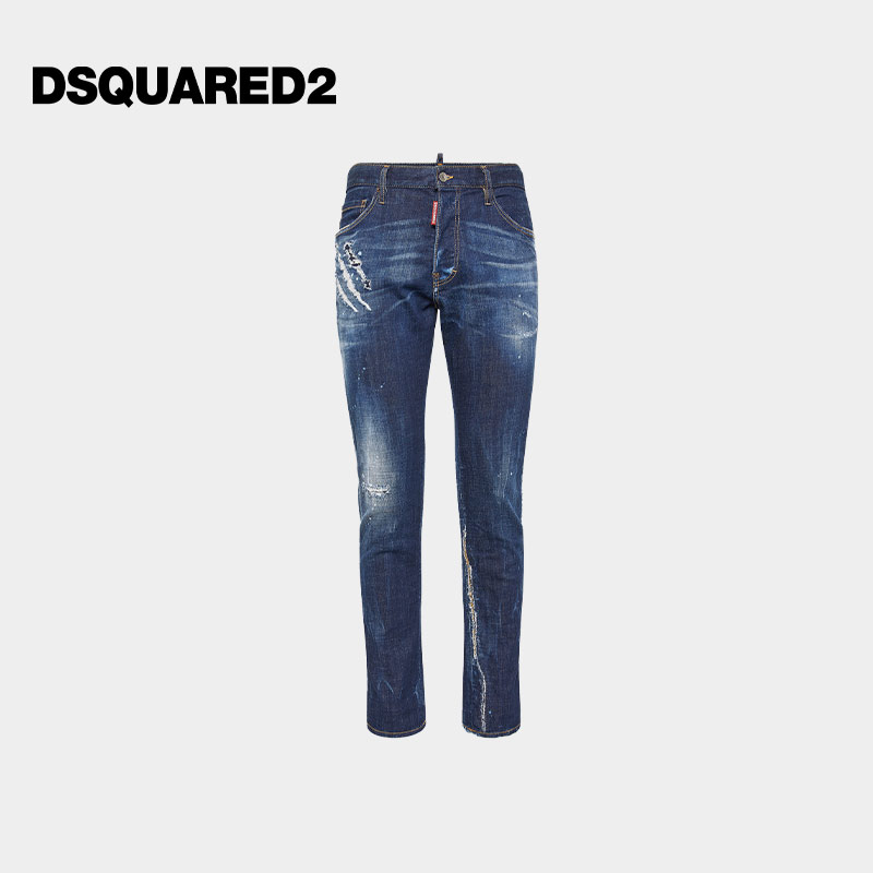 【5折】DSQUARED2/D2次方 男士修身时尚破洞牛仔裤COOL GUY