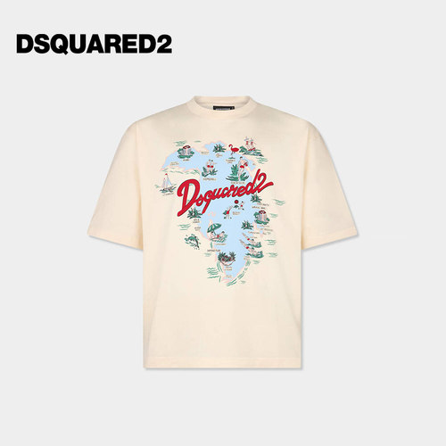 【春夏新品】DSQUARED2/D2次方 2026春夏男士棉质圆领短袖T恤