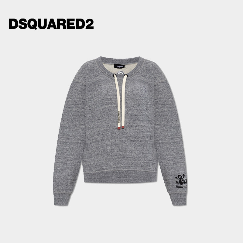 DSQUARED2/D2次方 女士徽标印花棉质运动卫衣图片