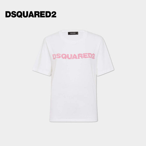 DSQUARED2/D2次方 女士宽松圆领短袖T恤