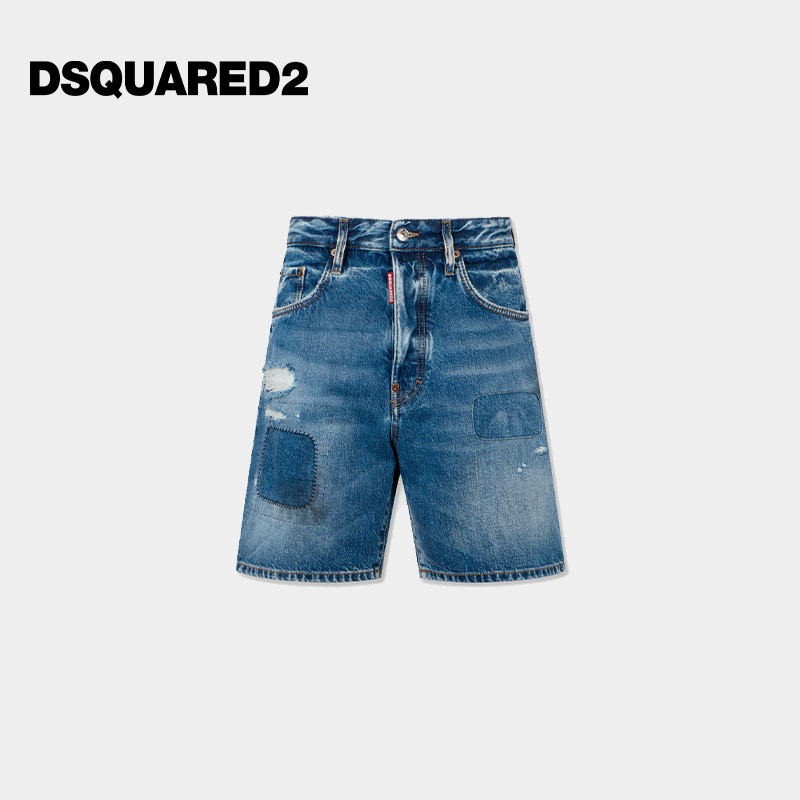 DSQUARED2/D2次方 2026秋冬新品女士日常宽松牛仔短裤图片