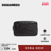 新品 DSQUARED2 D2次方 2025秋冬男士 纯色简约手拿包