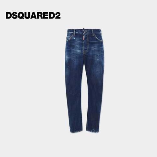 【7折】DSQUARED2/D2次方 男士深色宽松cleanfit牛仔裤BRO