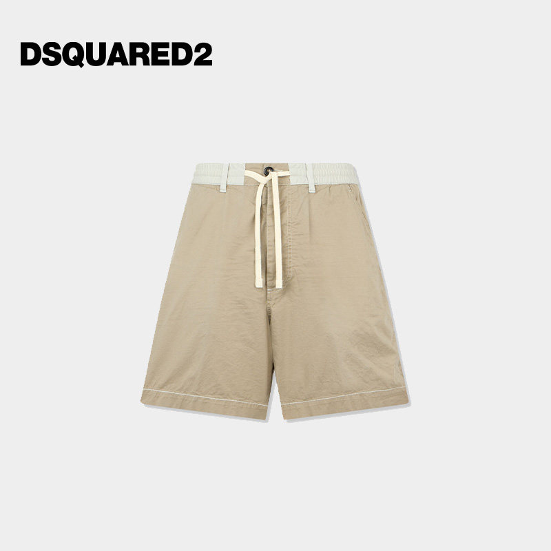 【首降5折】DSQUARED2/D2次方 2026春夏款 男士松紧抽绳休闲短裤