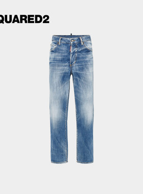 【5折】DSQUARED2/D2次方秋冬女士直筒牛仔裤BOSTON JEAN
