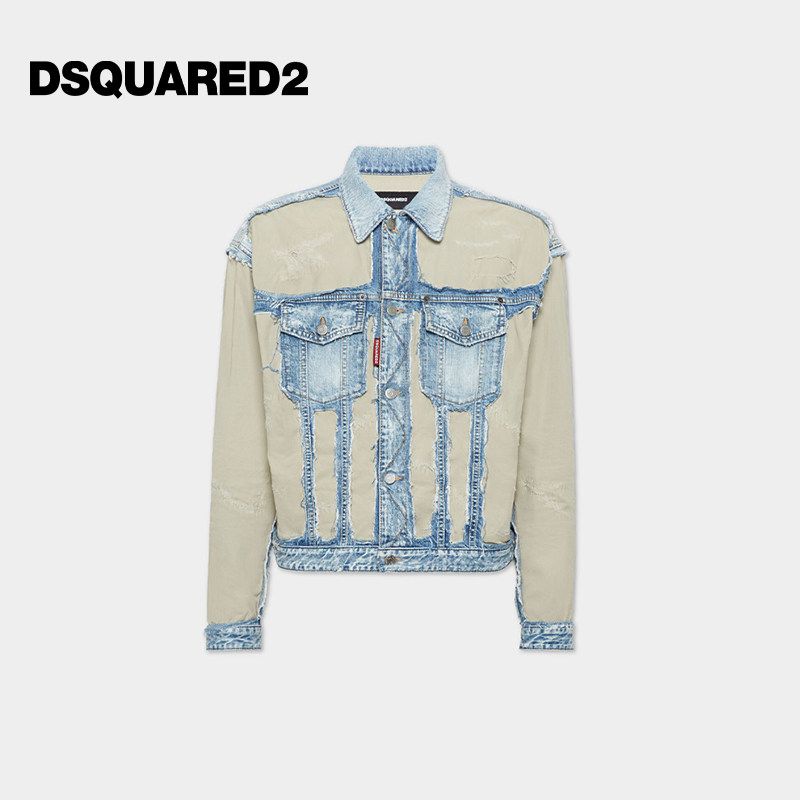 【低至5折】DSQUARED2/D2次方 男士复古时尚牛仔外套