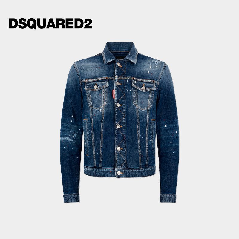 DSQUARED2/D2次方 2026秋冬新品男士休闲时尚牛仔夹克外套图片