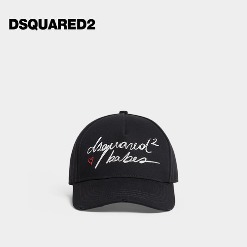 DSQUARED2/D2次方  女士简约时尚可调节字母印花棒球帽