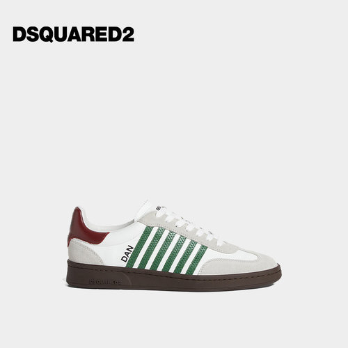 DSQUARED2/D2次方 秋冬系列男士条纹系带时尚运动鞋