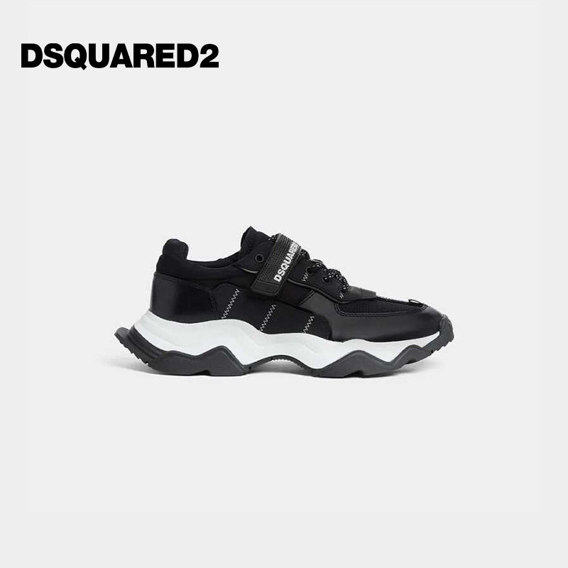 DSQUARED2/D2次方 男士魔术贴绑带休闲运动鞋图片