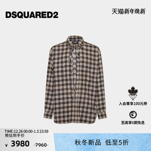 D2次方 衬衫 2025秋冬Magliano系列 棉质格纹时尚 男士 DSQUARED2