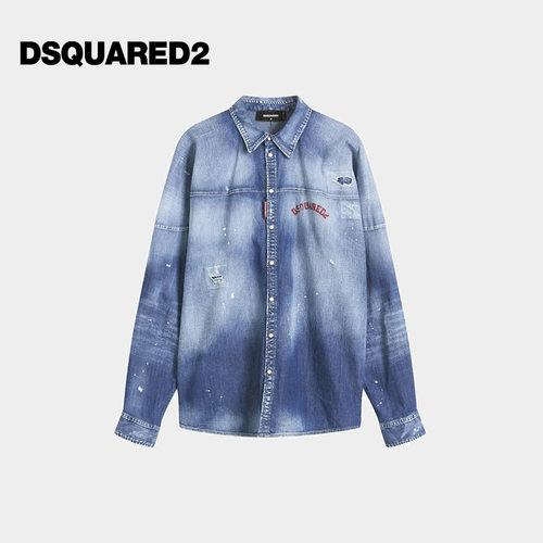 【低至5折】DSQUARED2/D2次方 男士时尚日常牛仔长袖衬衫
