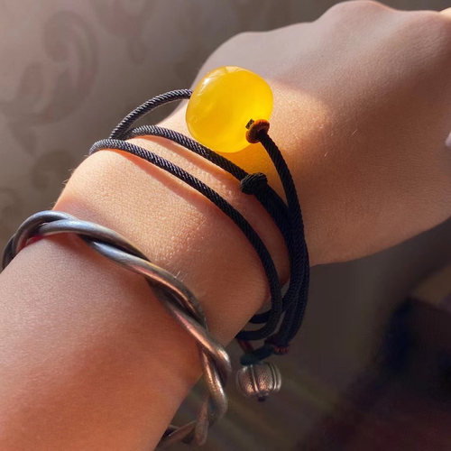 天然项链琥珀蜜蜡蜜蜡手链琥珀