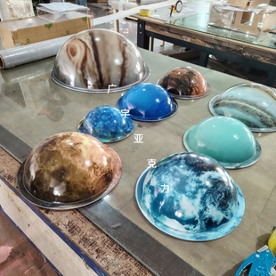 专业定制亚克力图案半球教学演示星球展示模型地球八大行星月球