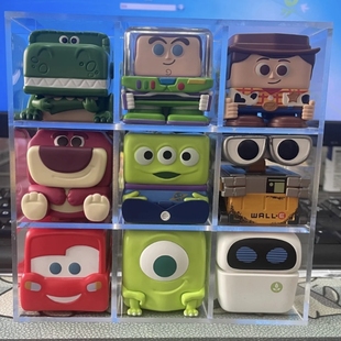 泡泡玛特收纳盒迪士尼皮克斯POP CUBE展示架亚克力泡泡盲盒收纳盒