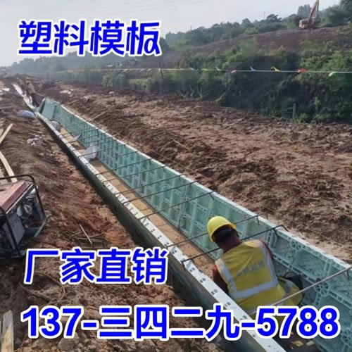 PP塑钢模板混凝土现浇沟渠挡墙