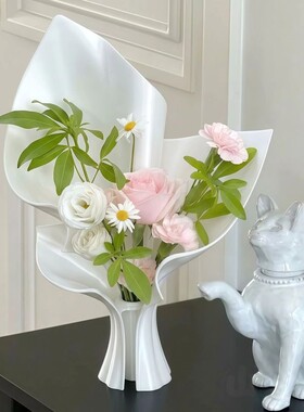 花瓶摆件客厅插花高级感轻奢插花花瓶3D打印花瓶摆件客厅氛围感
