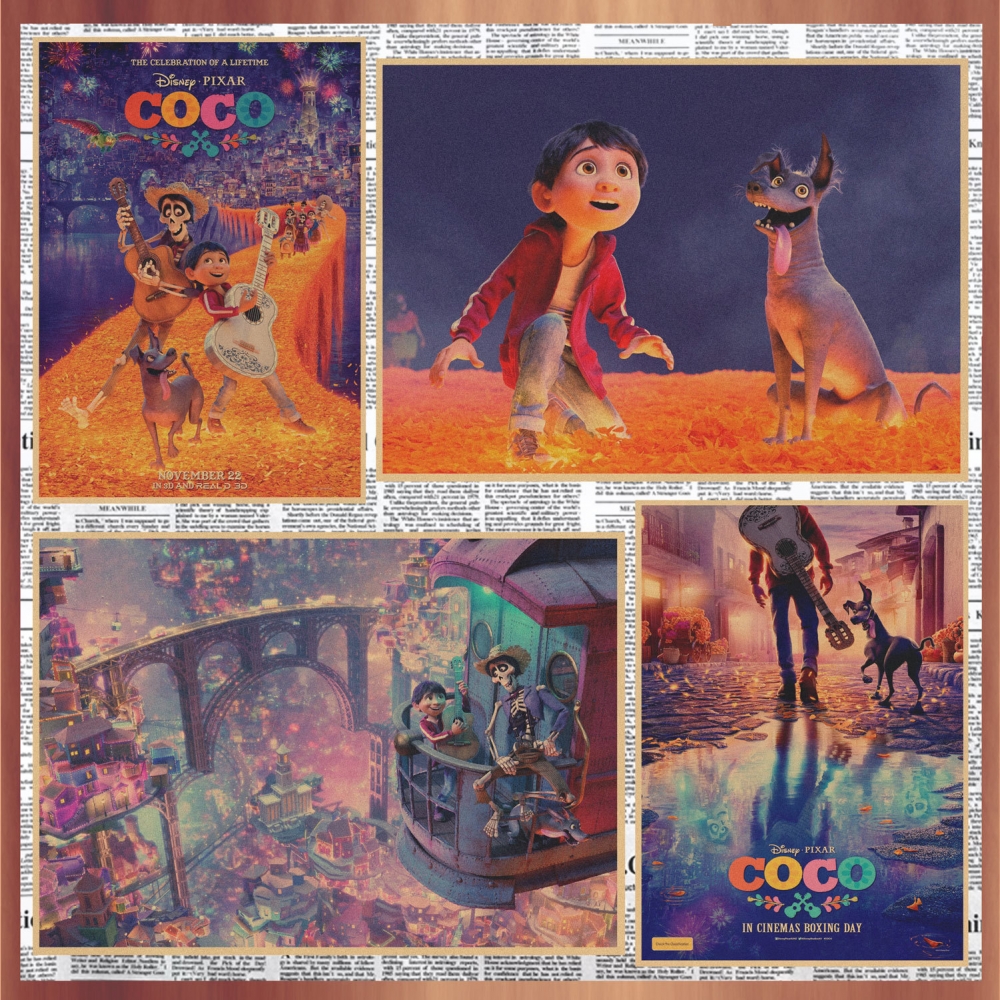寻梦环游记CoCo动漫复古牛皮纸