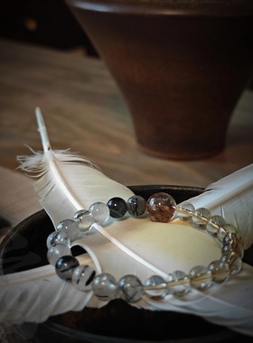 酋长摆摊      超级行动力·   原矿天然水晶发晶无优化