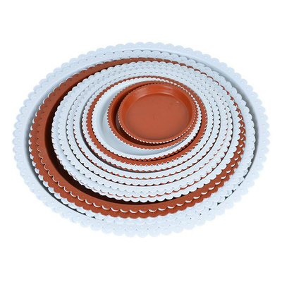 花盆底托圆形白色塑料简约大托盘