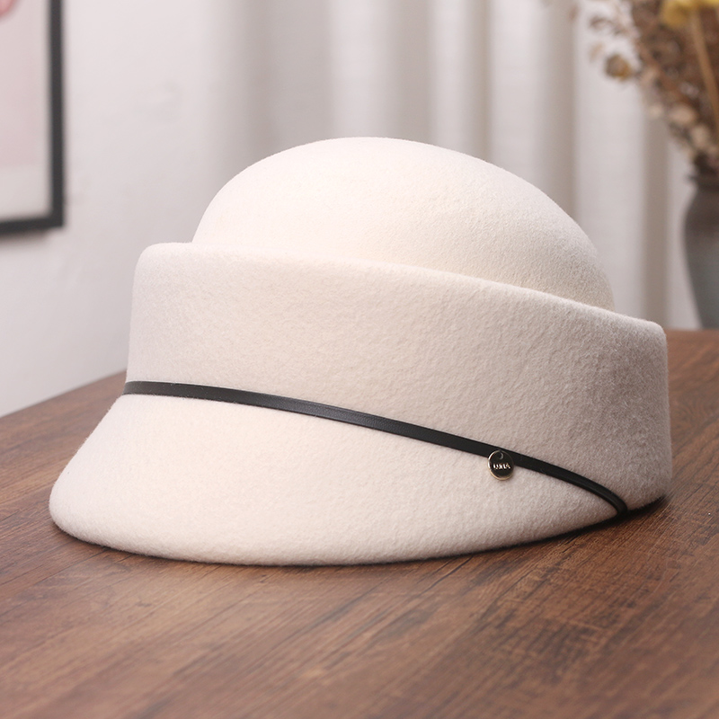 羊毛贝雷帽女秋冬复古名媛小礼帽时尚百搭显脸小马术帽英伦鸭舌帽