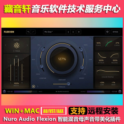 Nuro Audio Flexion 1.0 混音母带美化效果器饱和染色插件WIN+MAC
