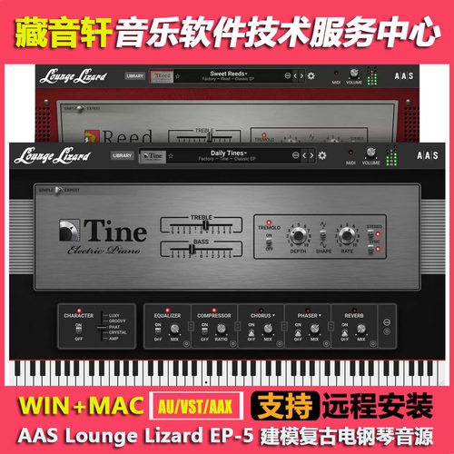 AAS Lounge Lizard EP-5 建模复古合成器电钢琴音源 WIN+MAC