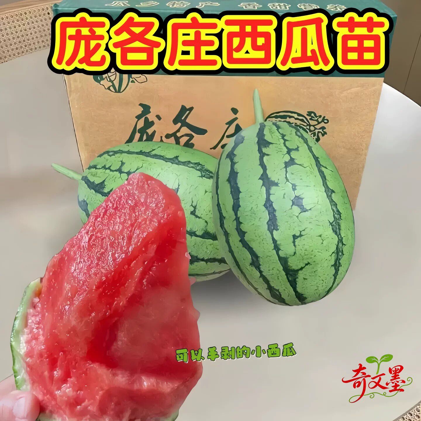 庞各庄西瓜苗水果蔬菜秧苗四季纯甜抗病高产田园大棚种植带土发货
