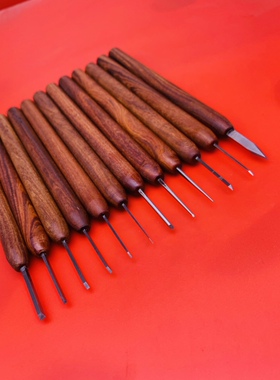 桃篮手工雕刻刀核雕微型制作家具编织桃篮雕刻刀橄榄核 小布改娃