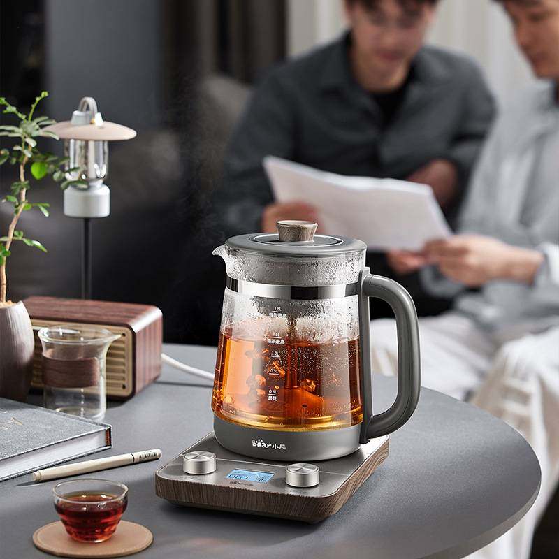 官网品牌小熊纯钛煮茶器ZCQ-E18L3养生烧水壶喷淋式蒸茶煮茶壶多