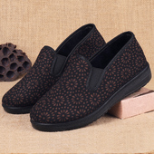 老北京布鞋 软底舒适保暖奶奶鞋 女秋冬薄绒妈妈棉鞋 平底防滑老人鞋