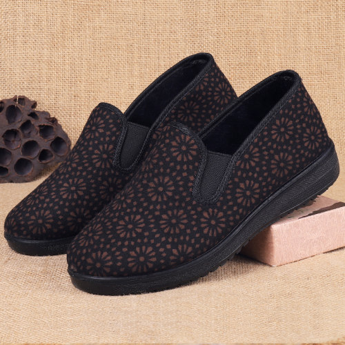 老北京布鞋防滑妈妈鞋薄绒鞋保暖