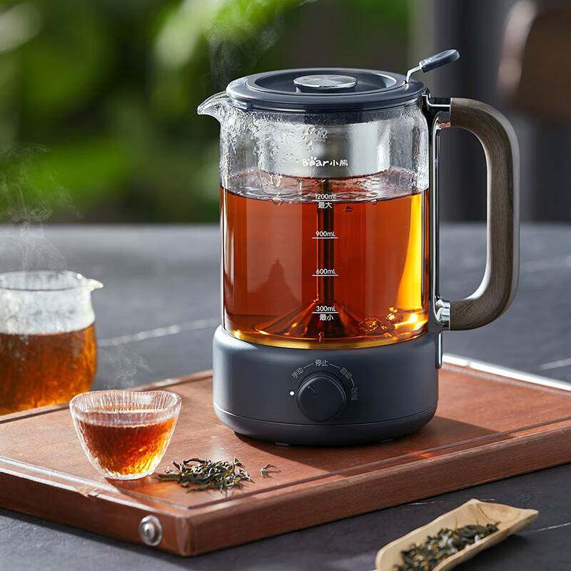官方小熊养生壶ZCQ-D12Z3煮茶器蒸茶壶小型办公室玻璃多功能家用