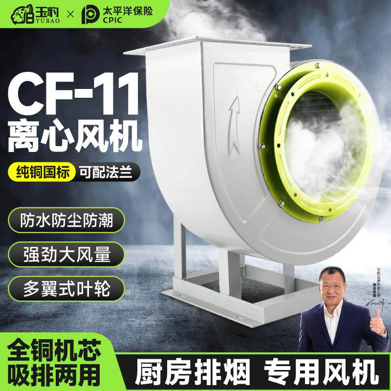 新款CF离心风机鼓风机220v强力吹风厨房吸烟通风380V工业除尘包邮