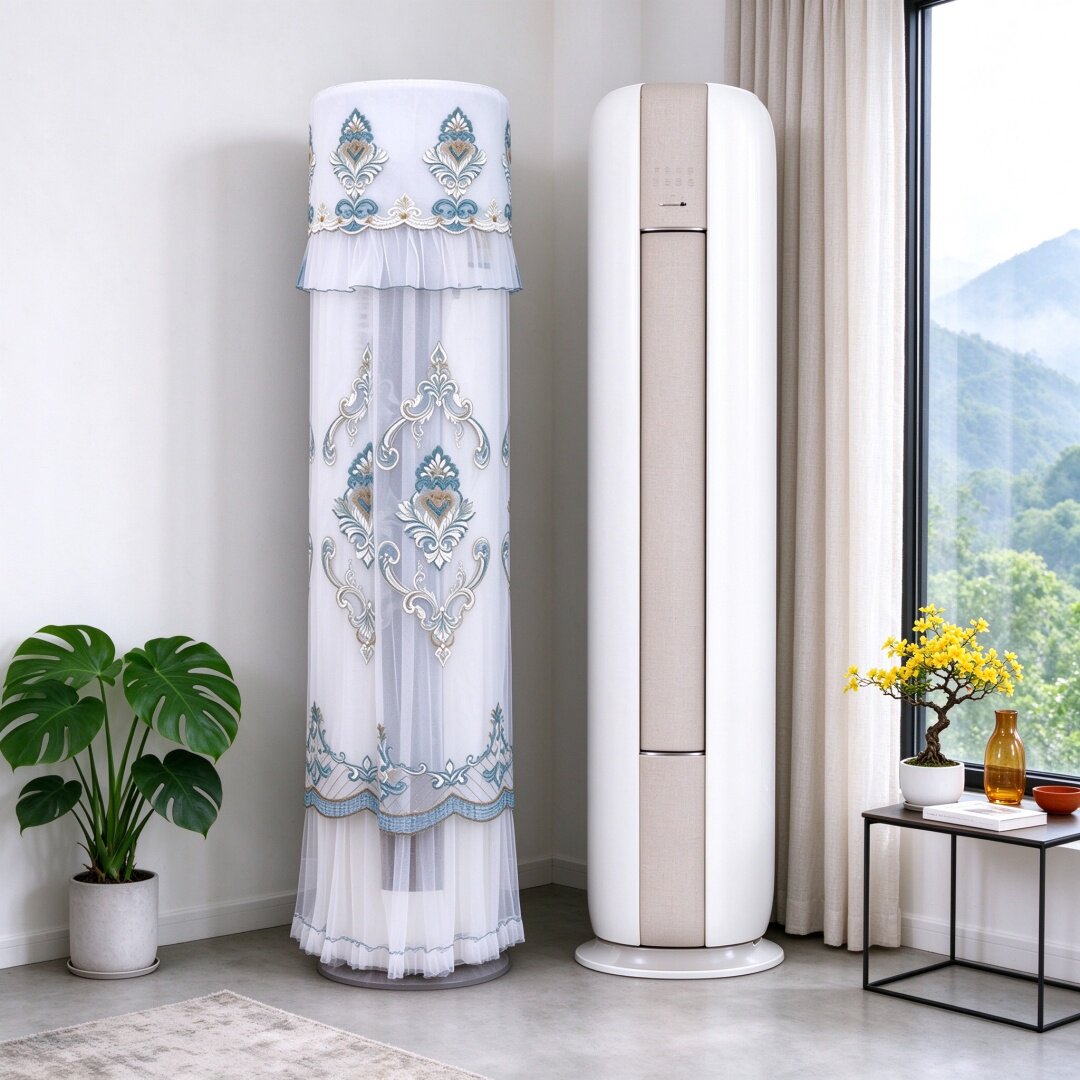 适用于格力云恬圆形空调罩KFR-72LW/NhJa1BG立式柜机防尘套2匹3匹