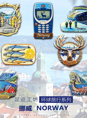挪威立体浮雕树脂冰箱贴