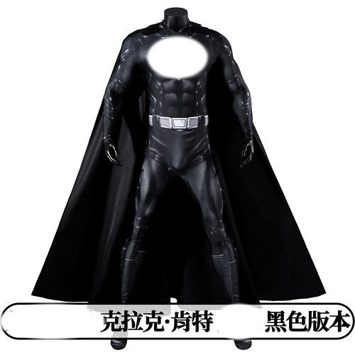 现货时觉克拉克肯特cosplay服黑色版本连衣紧身衣J25031FA