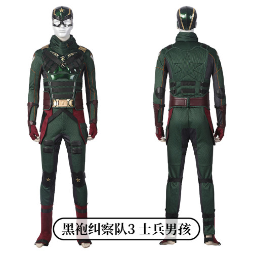 时觉黑袍纠察队士兵男孩cos服