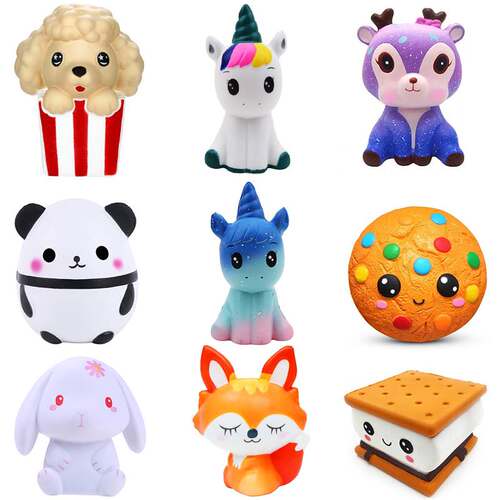 Jumbo Kawaii Popcorn Unicorn Cake Squishy Donut Fruit Squish