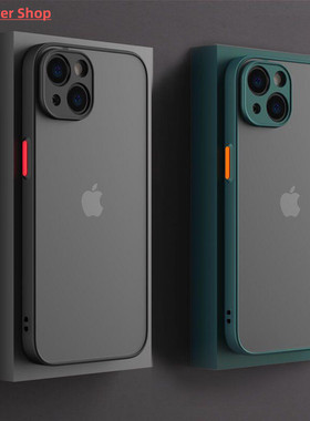 防震装甲哑光外壳iPhone 16 15 14 13 12Pro Max XR豪华硅胶保险杠透明硬PC
