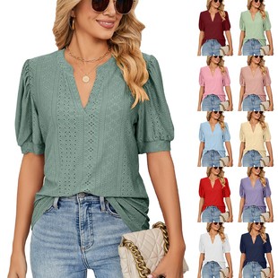 For Women Tops Blouse summer Clothes T Shirt Shirts Cotton