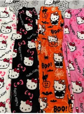Cute Sanrio Cartoon Pajamas Anime Hello Kitty Pants Multicol
