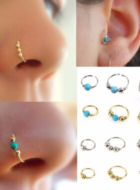 2020鼻环有洞穿孔鼻钉无洞 nose ring nosering 印度鼻环耳环鼻钉