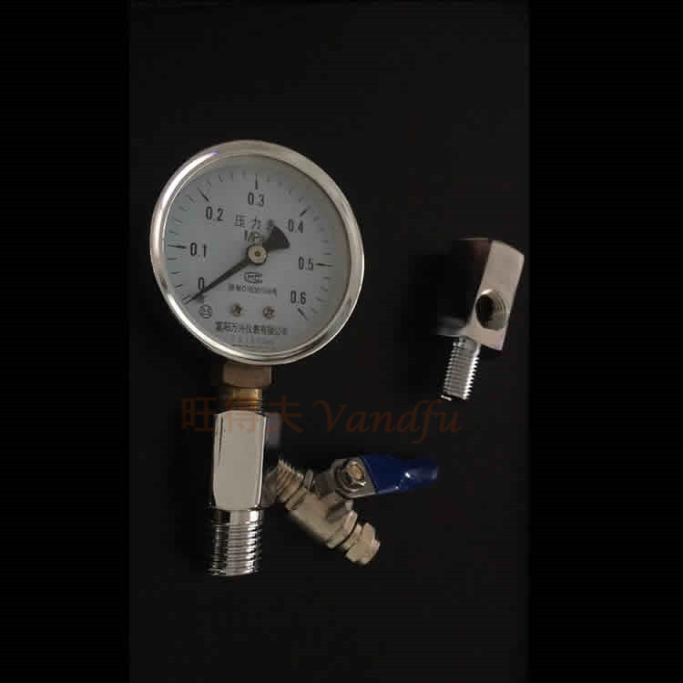 过滤器专用三通、排气阀、压力表组合套装，2分三通4分三通排气阀