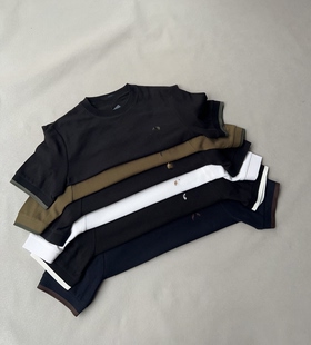 经典多色男士春夏网状透气刺绣字母圆领短袖休闲百搭半袖体恤潮