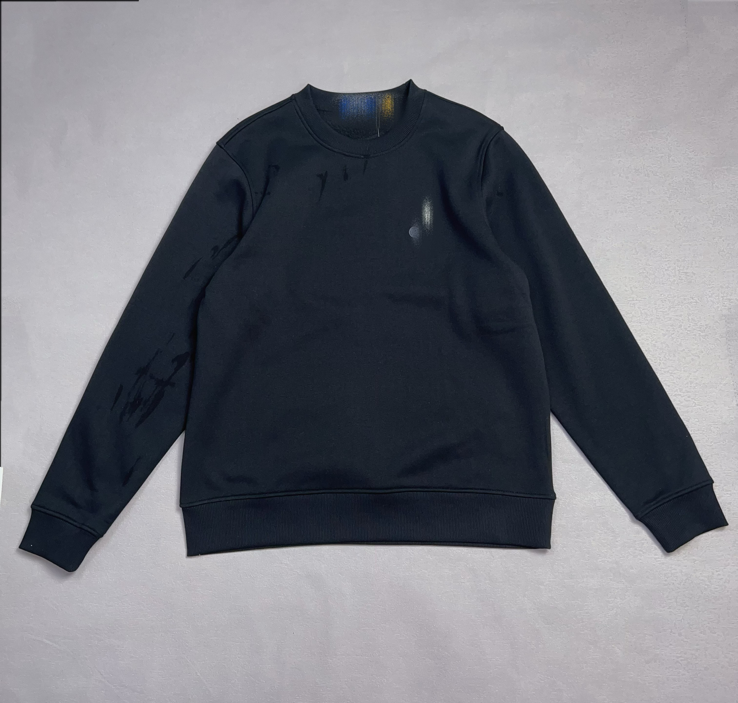 经典刺绣冬季新款男士圆领卫衣加绒休闲简约百搭套头打底卫衣外套